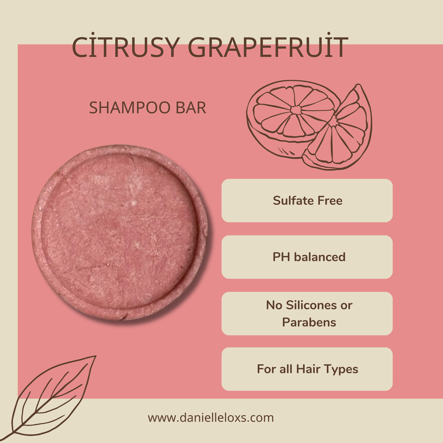 Grapefruit Shampoo Bar